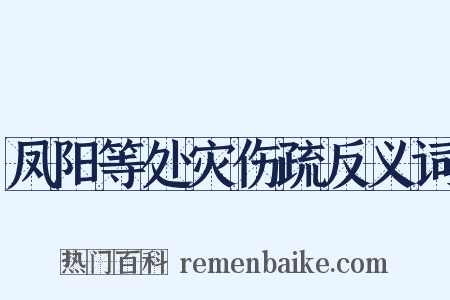 凤阳等处灾伤疏反义词是什么意思的图片